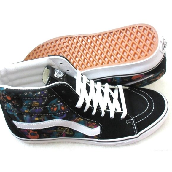 Vans Men's Sk8-Hi Trippy Drip Black Multi Canvas Suede Skate shoes Sizes NIB - Picture 2 of 5